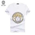 versace cotton classic medusa sequin t-shirt gold medusa white